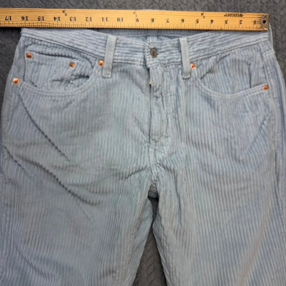 Levi's 559 Elephant Corduroy Pants Mens 32x31 Relaxed Straight Light Blue Cotton
